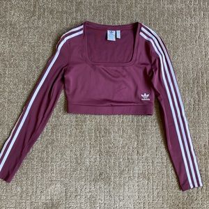 Cropped Long Sleeve Tee Square Neck | Adidas